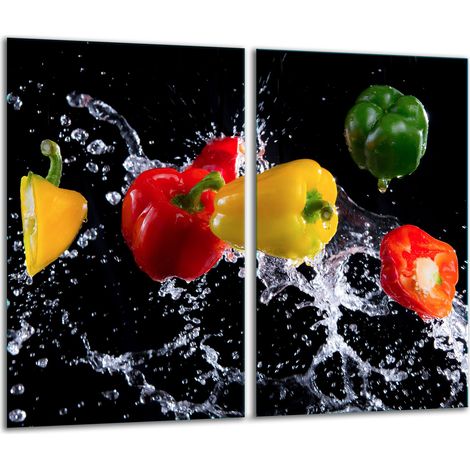 Schneidebrett aus Glas, 2 x 30 x 52 Paprikaschoten (1/5)