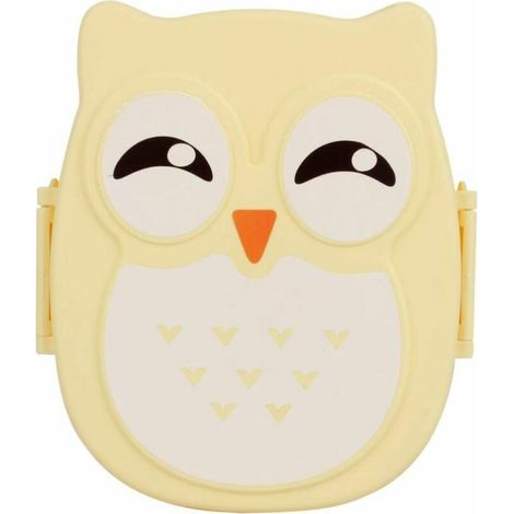 Portable Mignon Hibou Rectangulaire Boîte À Lunch Alimentaire Conteneur De Stockage De Fruits Enfants Et Adultes Cadeau De Fête Des Mères, env. 16.8×13×7cm, (1/5)