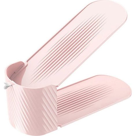 Lot de 10 supports à chaussures intégrés pour meuble de rangement à chaussures, étagère de rangement peu encombrante, amovible, double couche et réglable. (1/5)
