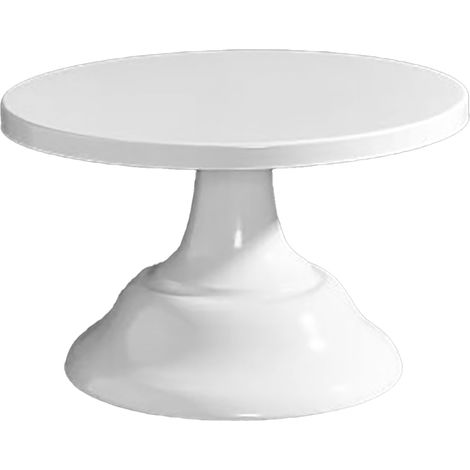 Présentoir à gâteaux rond en métal blanc, style européen, antidérapant, idéal pour mariages, fêtes et anniversaires. Petit modèle. (1/5)
