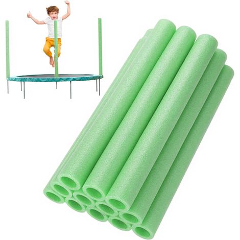 12er-Pack Schutzhüllen für Trampolinstangen - 40 cm - Grün