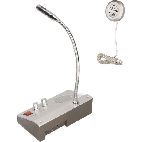 Système d'interphone de fenêtre argenté à double voie avec commande automatique et son pur, pour banc de 100-240 V (prise UE). (1/4)