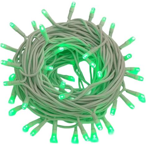 gloca Catena 300LED 30M Filo Bianco Flash Bianco IP65 (Luce Verde) (1/4)