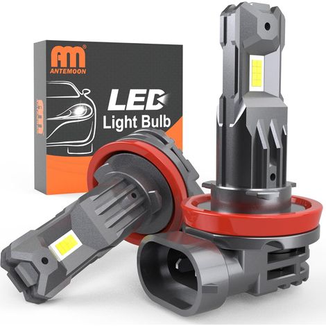H11 H8 H9 LED Bulbs, 100W 20000LM 6500K White 12V Replacement Lamps for Halogen and Xenon Kit, 1:1 Mini Design LED Bulb for Car and Motorcycle Headlight Error Free, 2 Bulbs (1/5)