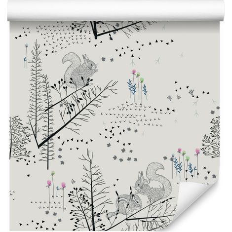 Tapete mit Waldmuster für Wohn- und Schlafzimmer, 50 x 1000 cm (1/5)