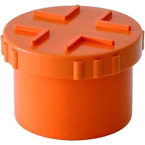 Tappo a vite in pvc : Colore - Arancio, Diametro - 63 (1/2)