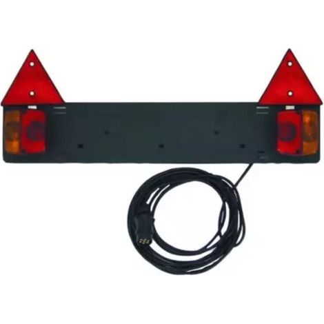 Rampe D'éclairage Arrière - 750 Mm - Prise 7 Pôles - Pour Remorque Bagagère - 1 Pièce (1/3)