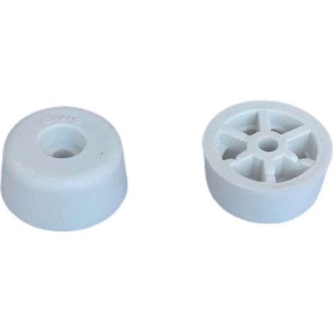 Butée de porte ronde élastomère blanc diamètre 25 mm hauteur 12 mm - CIVIC INDUSTRIE
