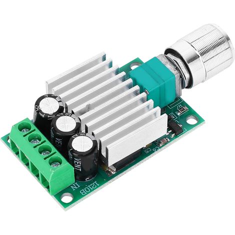 Régulateur de vitesse PWM haute puissance pour moteur CC 12 V/24 V 10 A avec interrupteur de variation de luminosité en fonction de la température (1/5)