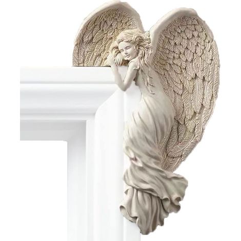 Angel Ornament - Resin Decorative Corner Figure for Indoor Outdoor Use - Rectangular Design - 1 Piece (1/5)