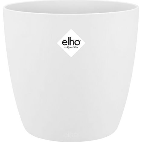 Pot de fleurs rond 29.5cm – Hauteur 27.1cm – Blanc – Pot à réserve d'eau pour intérieur – Design moderne et durable – Elho (1/10)