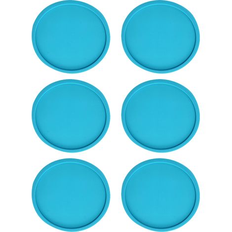 Sous-verre En Silicone - Diamètre 10 cm - Protection Table En Bois Ou Autre Matériau - Lot De 6 (1/5)