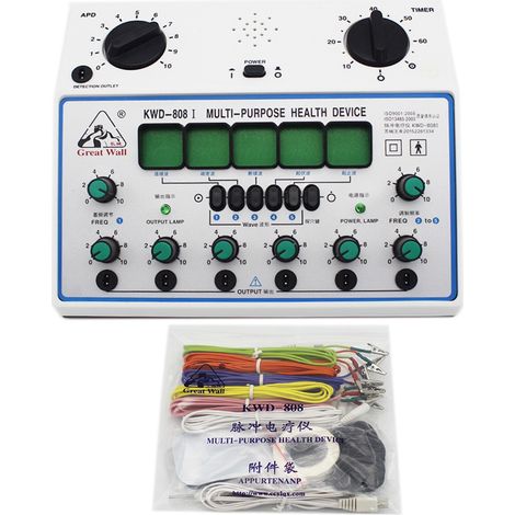 Stimulateur d'acupuncture électrique ergonomique haute capacité avec patchs de stimulation musculaire et nerveuse