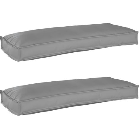 Palettenkissenset 2 pcs Grau 100 x 40 x 8 cm Oxford-Stoff