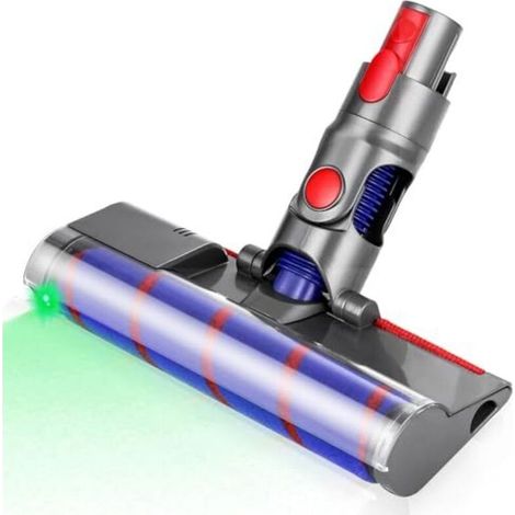 Brosse Compatible avec Aspirateur Dyson V7, V8, V10, V11, V15, Brosse Rotative Motorisée Électrique Turbo avec LED, Accessoire Tête d'aspirateur, pour Sols Durs et Moquettes,brosse dyson v8 (1/4)