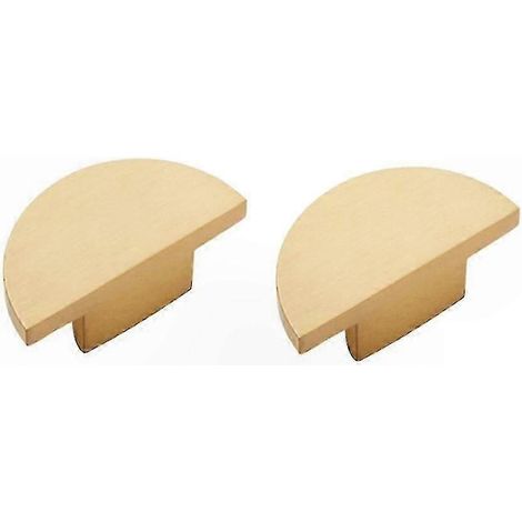 Poignées de tiroir et boutons de meuble demi-cercle, lot de 2 poignées dorées compatibles avec commode et cuisine (1/5)
