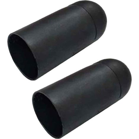 2 Pezzi Portalampade E14, Portalampada in Termoplastico Nero Slim Cilindro