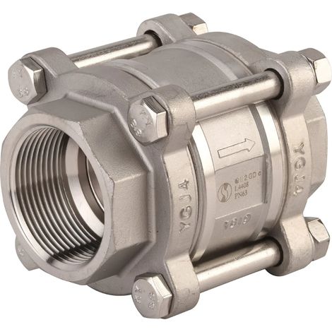 Clapet de non retour à disque inox 316L 3 PIECES FF - Série 380 20X27