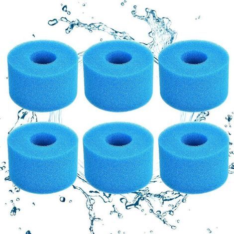 Cartouche filtrante en mousse UlisemFilter S1, réutilisable et lavable, pour piscine et spa (6, bleu) (1/4)