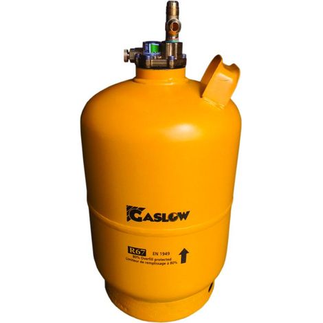 Bouteille de propane R67 6kg – Réservoir rechargeable 11,5L – Vanne de remplissage sécurisée – Jauge de contenu mécanique