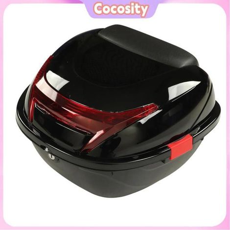 Coffre supérieur moto - COCOSITY - Universel - PP résistant - Verrouillable - Noir (1/5)