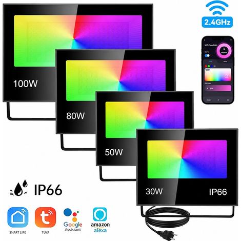 Tuya Faro LED RGB+CCT Smart WiFi e Bluetooth con Spina Europea 30W (1/4)