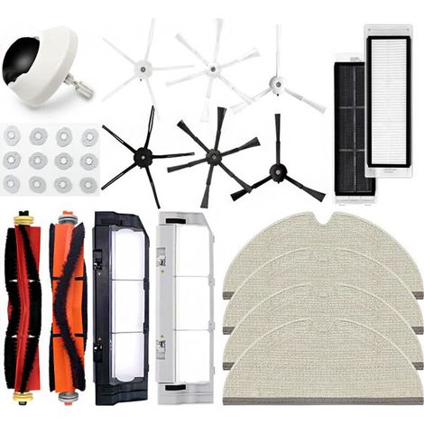 Accessory set for S5/T6/T7 robotic vacuum cleaners, consisting of a rotating brush, a side brush, a filter and a mop.--DTEKGAZ