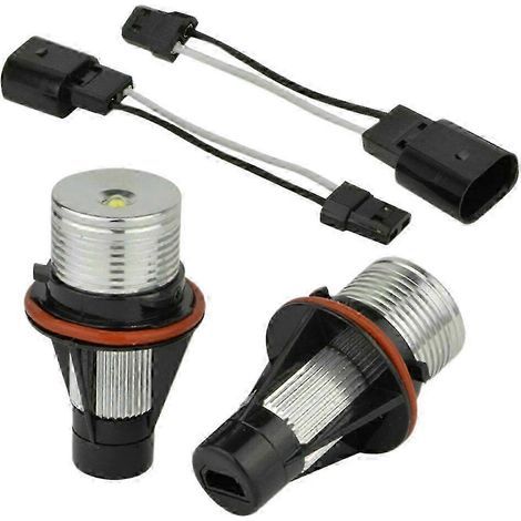 1 paire d'ampoules LED blanches 8000K Angel Eyes pour feux de position/halo (compatibles BMW E39, E53, E60, E63, E64, E66, E87)