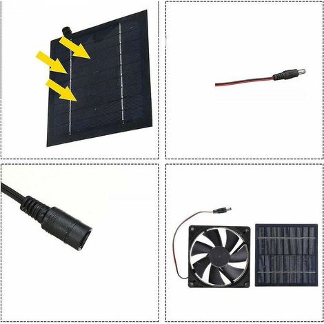 VURAHOME – 20-W-Solar-Abluftventilator, Mini-Luftabsaugungsventilator mit Solarpanel (1/5)