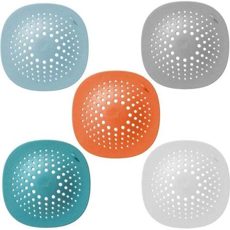 Grille de Protection et D’écoulement en Silicone Bouchon d'eau du Filtre D'égout Crépine de Drain Douche en Silicone Convien (1/4)