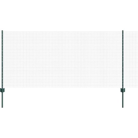 Maison Exclusive - Schweißdrahtzaun mit Pfosten 25 x 1 m (B x H)