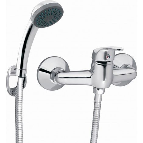 Standard-Duscharmatur mit Duschset, verchromt (1/2)