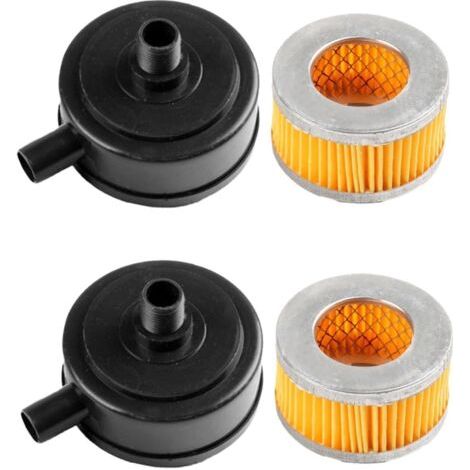 Set mit 2 geräuscharmen Luftkompressoren, Luftkompressorfilter, Ansaugfilter, Geräuschdämpfung, 20-mm-Luftfilter, Pumpenzubehör (1/5)