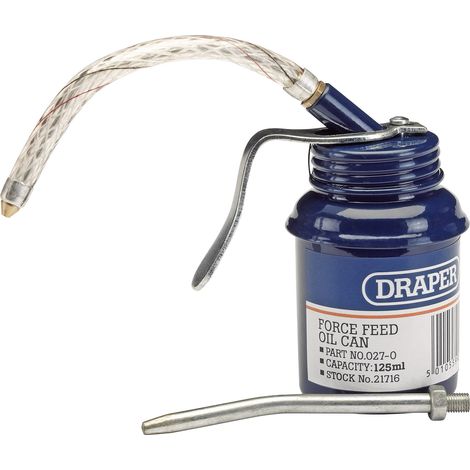Draper 125ml Force Feed Oil Can (Model 21716) – Precision Oil Dispenser for Lubrication and Maintenance