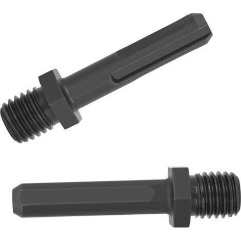 Lot de 2 adaptateurs M14 filetage extérieur pour foret diamant, SDS Plus et tige triangulaire adaptateur avant foret diamanté M14, adaptateur pour perceuse M14 filetage M14 (1/4)