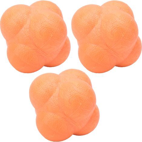 Reaktionsball mit unregelmäßiger Form, 3-teilig, Hand-Augen-Koordinationstraining, Beweglichkeitstrainer L (Orange) (1/5)