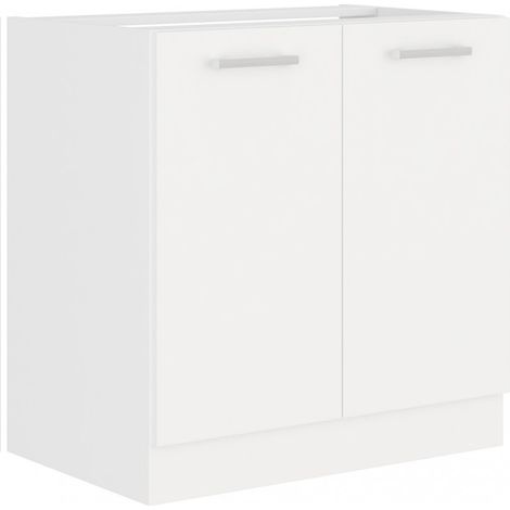 EKO White Spülenschrank 80 Weiss matt Küchenzeile Küchenblock Küche Einbauküche (1/2)