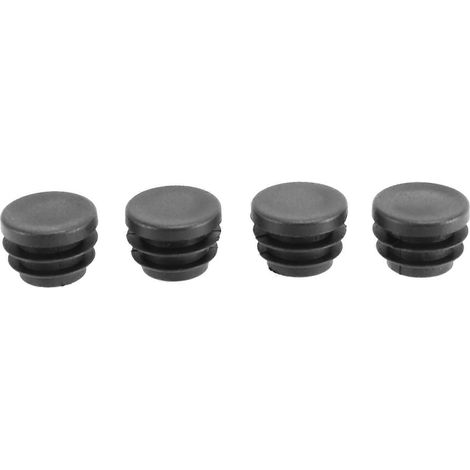 Embouts de tubes ronds de 19 mm de diamètre, 100 pièces, noirs. (1/5)