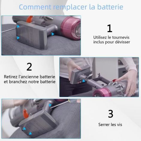 21.6V 4000mAh Batterie pour Dyson V6 Aspirateur avec Pré-filtre et Post-filtre et Brosse et Tournevis (1/4)