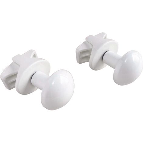 Patères "O" blanches à vis pour sèche-serviette à tubes ronds (1/3)