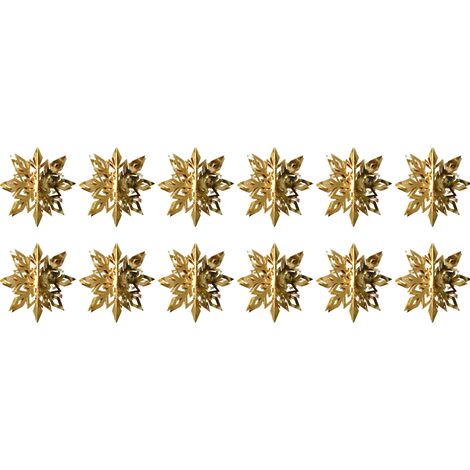 10 adornos de copos de nieve, plástico brillante, decoración para interiores/exteriores, árbol de Navidad/ventana. (1/5)
