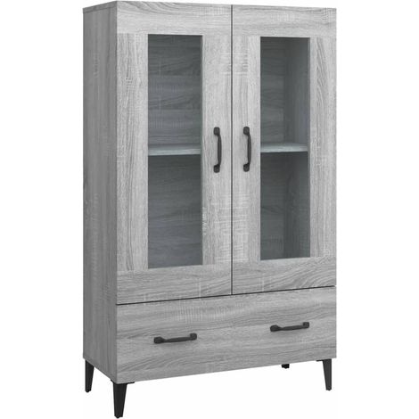 Credenza cassettiera mobile contenitore organizer cucina soggiorno salotto sonoma 70 x 31 x 115 cm legno ingegnerizzato grigio 020036508