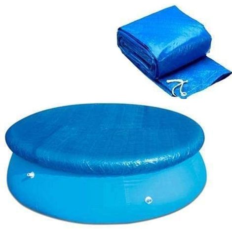 Couverture ronde pour piscine hors sol, rétention de chaleur solaire, protection durable et sûre pour piscines gonflables, couverture anti-poussière pour spa (1/5)