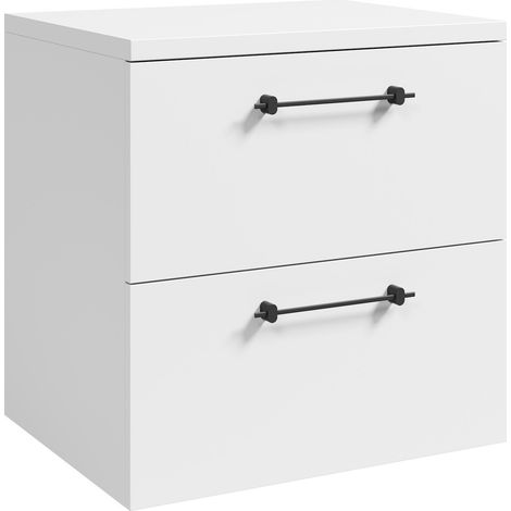 Mueble de lavabo Muro 60 cm - Blanco - Mueble de baño con encime (1/2)