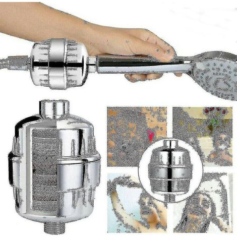 Filtre de douche universel, adoucisseur d'eau, purificateur d'eau dure, pommeau de douche (1/4)