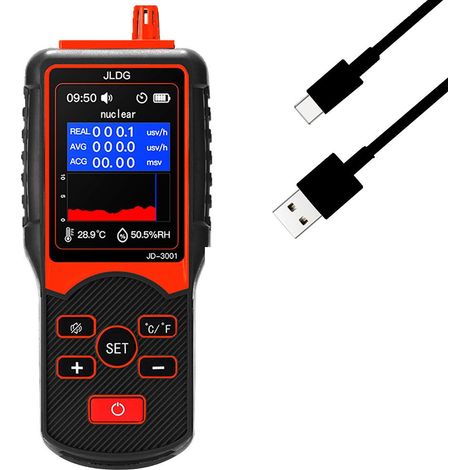 Compteur Geiger professionnel, détecteur de rayonnement numérique portable pour les rayonnements nucléaires (1/5)