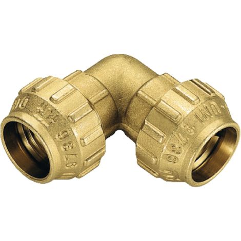 RACCORDO CURVO DOPPIO IN OTTONE PER TUBO POLIETILENE SERIE COBRARING 3460CR - ø63  - TIM