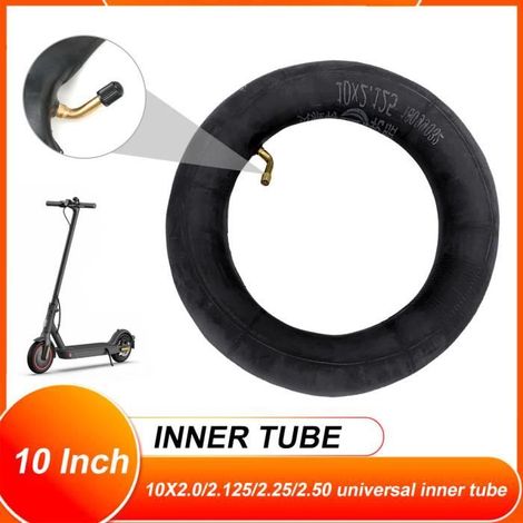 Chambre à air - MOOHOP - 10x2.125 pouces - Caoutchouc butyle - Compatible Trottinette Électrique - Noir (1/4)