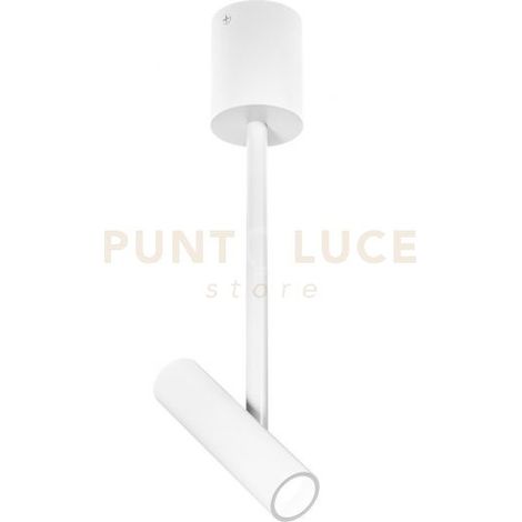 GFA1450C- FARETTO SPOT ORIENTABILE 1 LUCE ATTACCO LED 3000K 533LM 7W COLORE BIANCO SATINATO D.3,5CM H.39,5CM