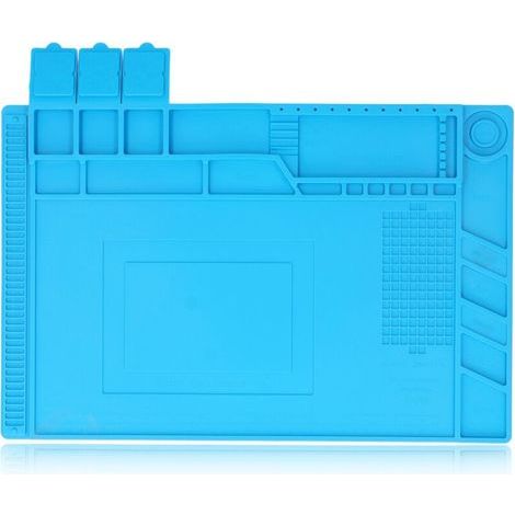 Grand tampon de réparation en silicone, 450 x 300 mm, antistatique, magnétique, adapté à la maintenance des équipements industriels, de laboratoire et électroniques. (1/5)